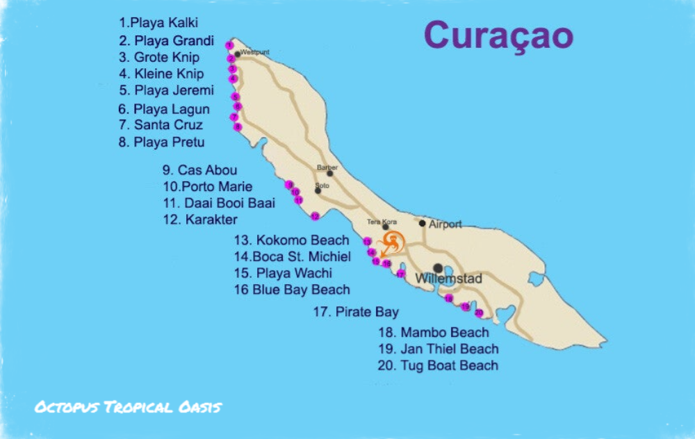 stranden Curacao Eco Resort De Octopus Tropical Oasis Boka St. Michiel