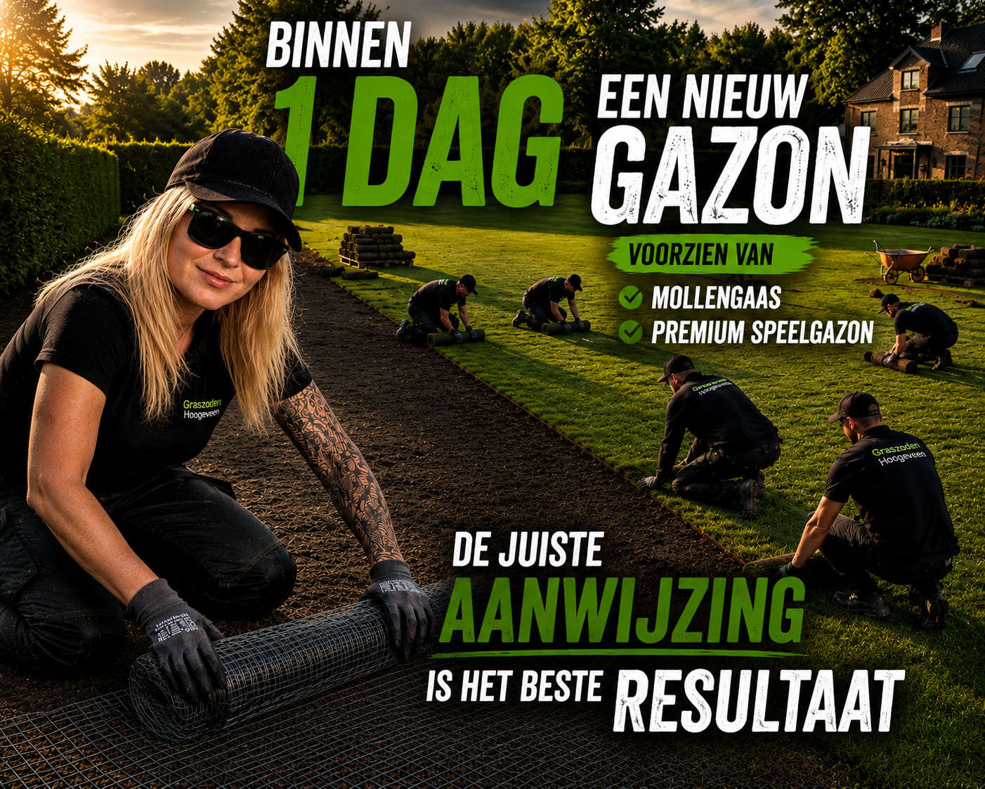 1 Dag een Nieuw gazon