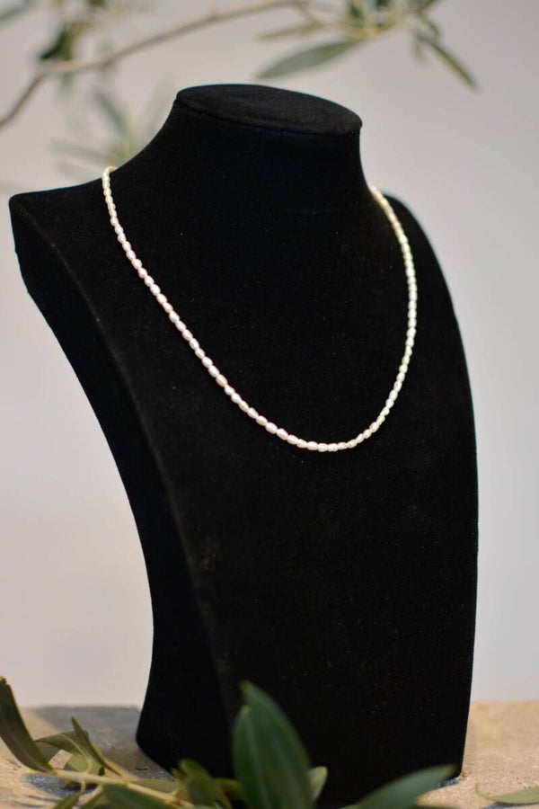 Halskette Süßwasserperlen zart