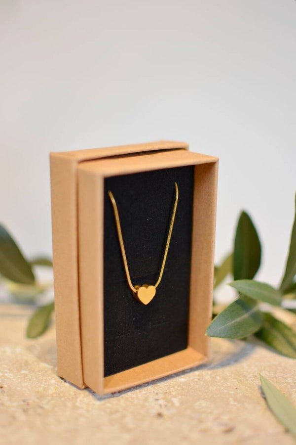 Schlangenkette mit Herzanhänger