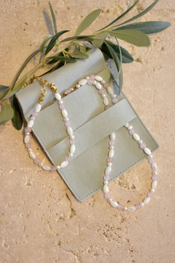 Schmuckset Rosenquarz