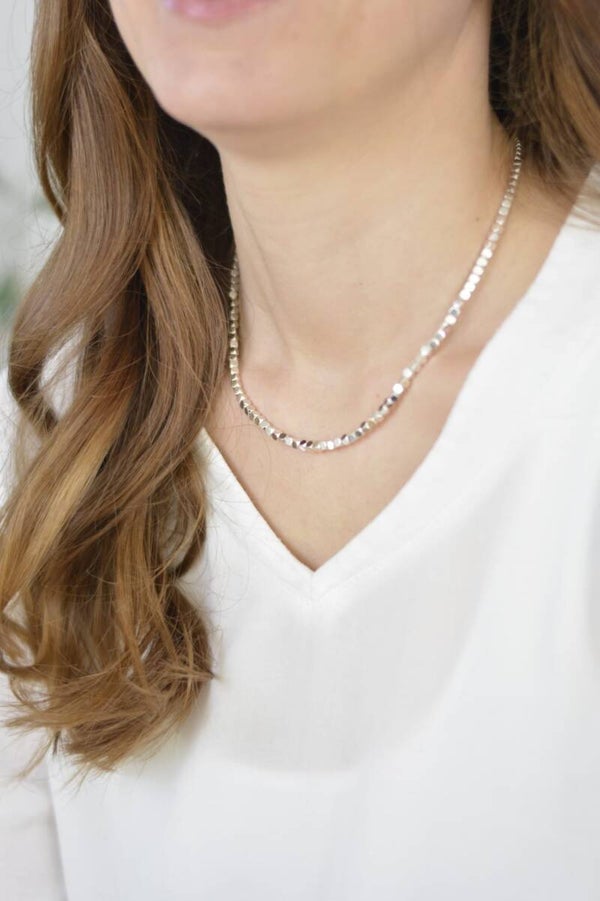 silberne Hämatitperlen