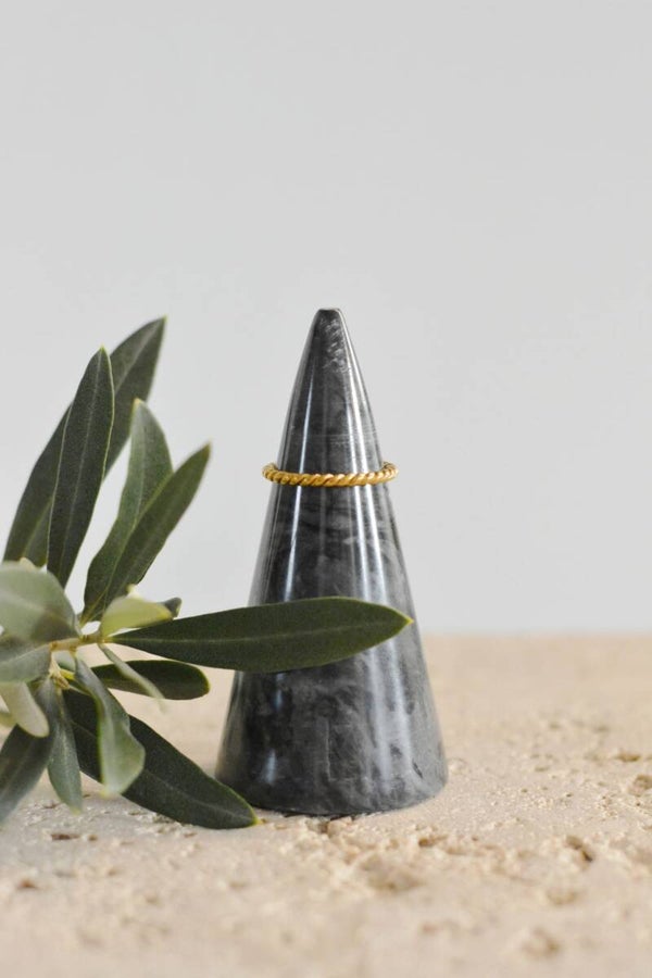 geschwungener offener Edelstahlring