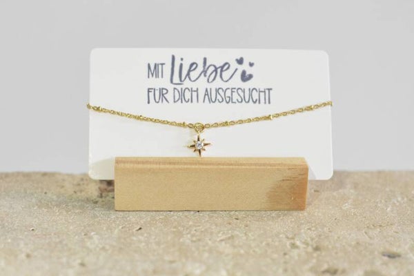 Edelstahlarmband mit weihnachtlichen Sternanhänger