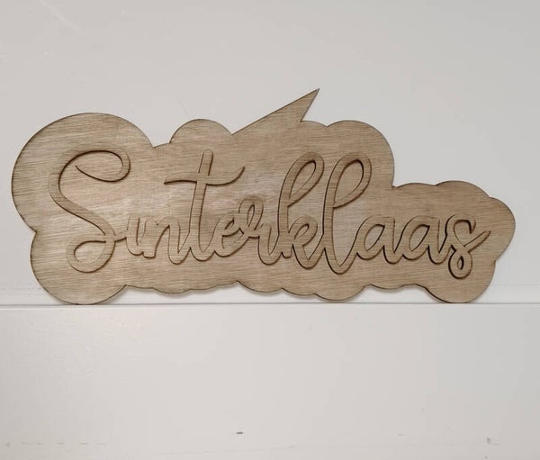 Tekst Sinterklaas met outline