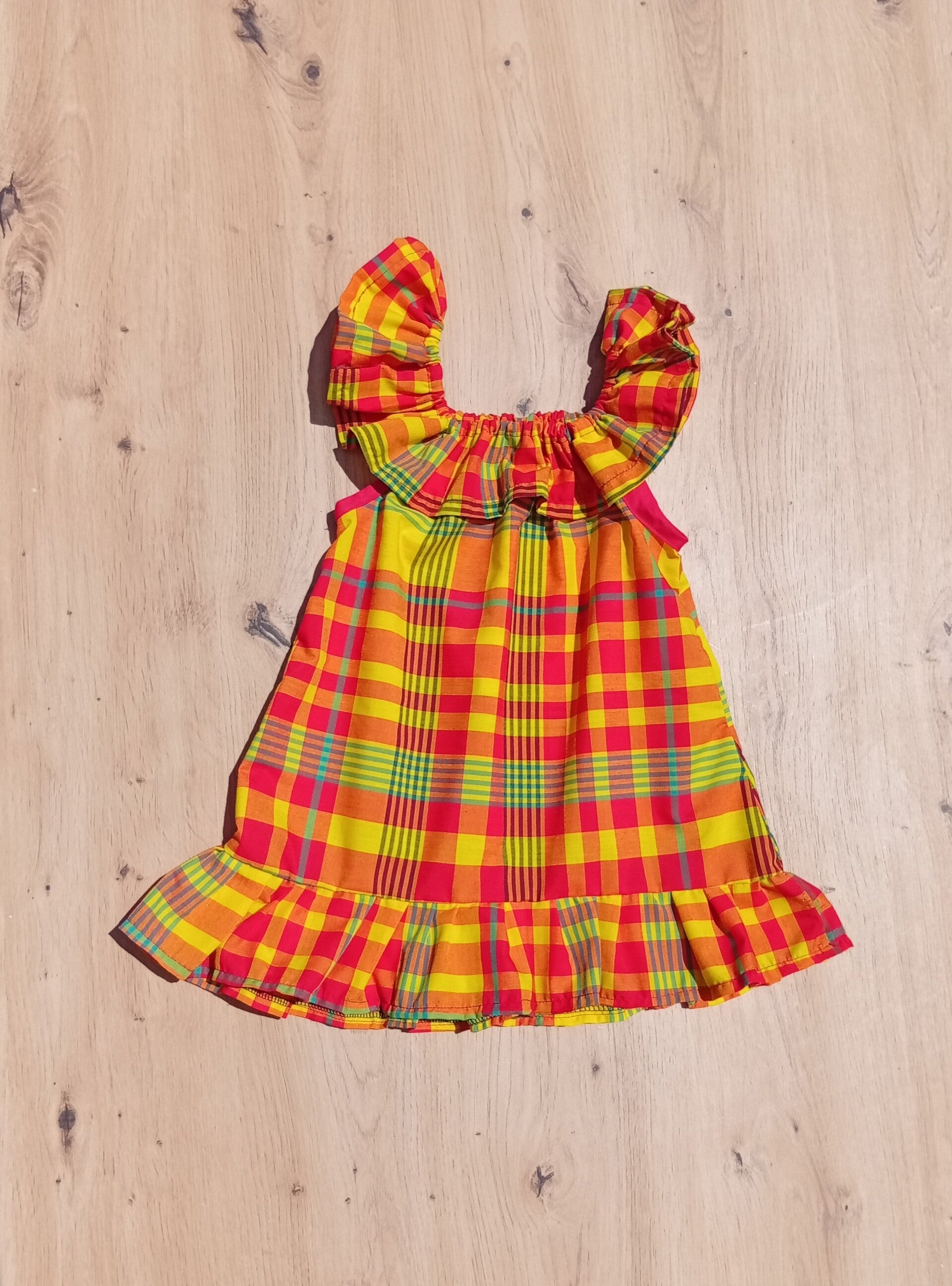 Robe bardot madras