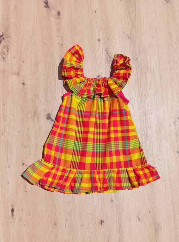 Robe bardot madras