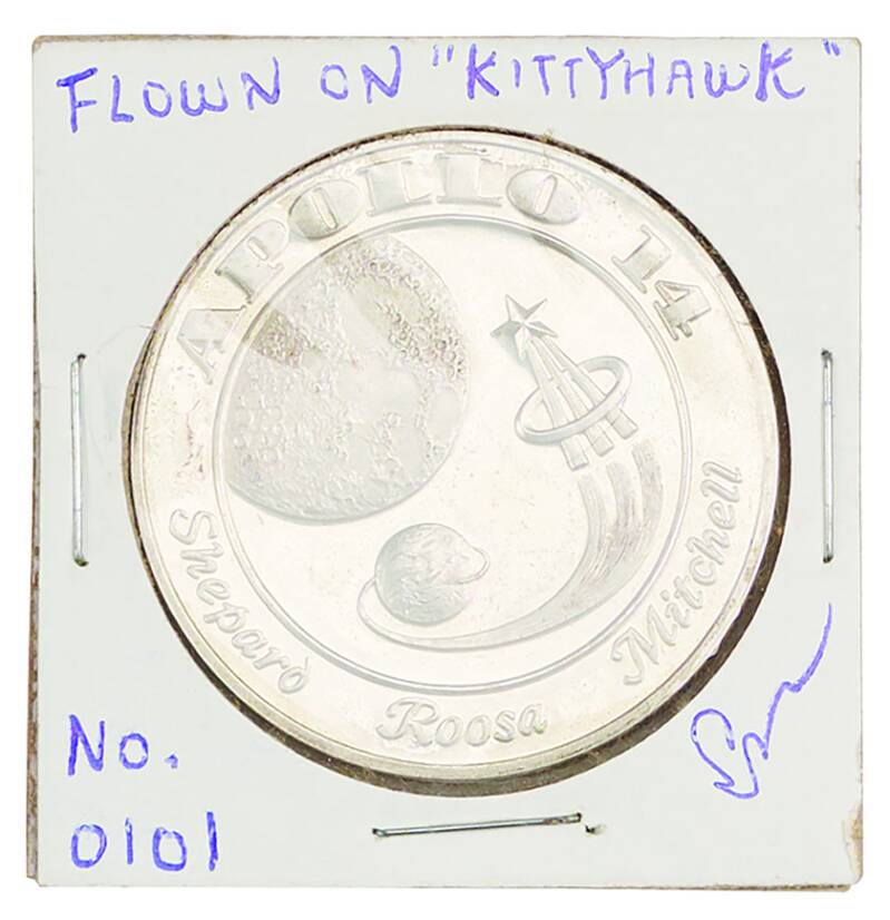 Apollo 14 Flown Franklin Mint Medallion - From the Personal Collection of Edgar Mitchell