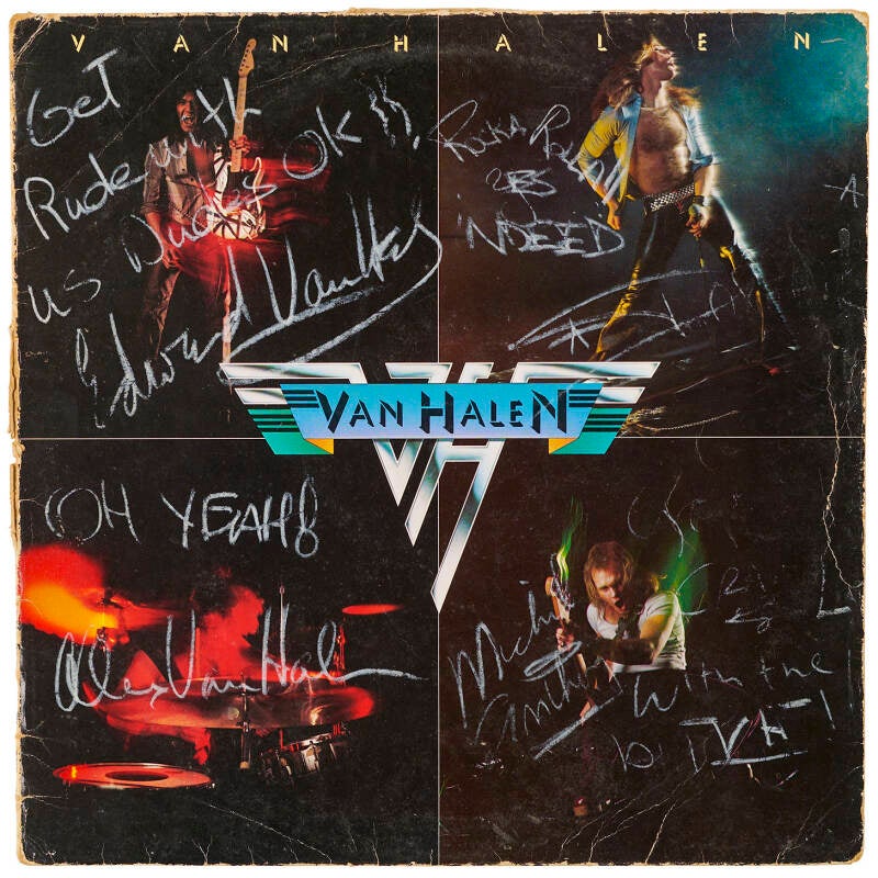 Van Halen Signed Album - Van Halen