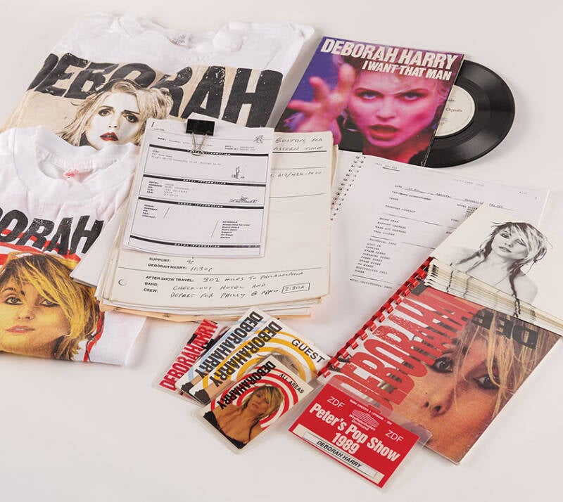 Collection of over 20 items from Debbie Harry’s 1989-1990 ‘Def, Dumb &amp; Blonde Tour'