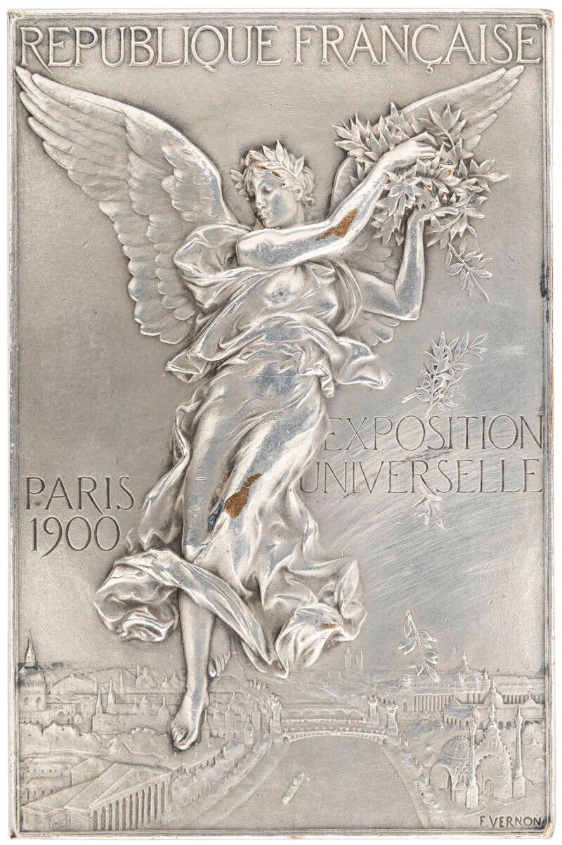 Participation medal issued for the Paris 1900 Olympics