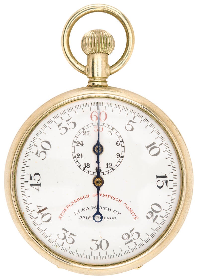 Circa 1928 Netherlands Olympic Committee timekeeper's stopwatch made by Elka