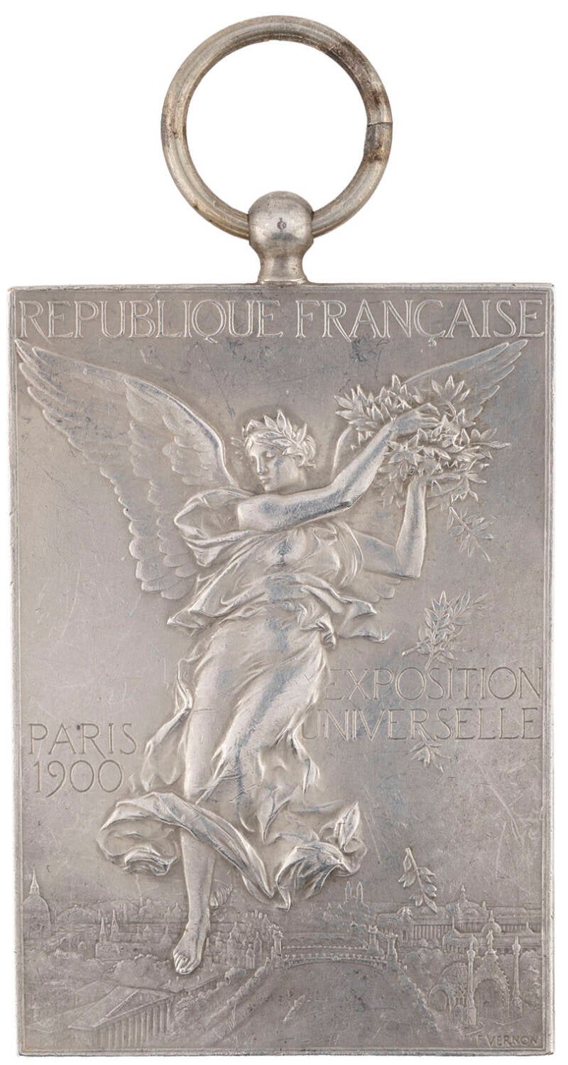 Paris 1900 Olympics Silvered Bronze Winner's Medal for Swimming