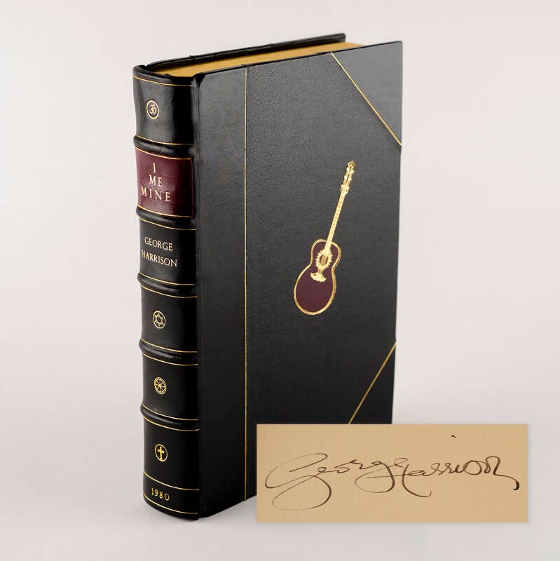 Beautiful signed book: I, Me, Mine. Limited edition, numbered 384/2000. Signed by George Harrison.
