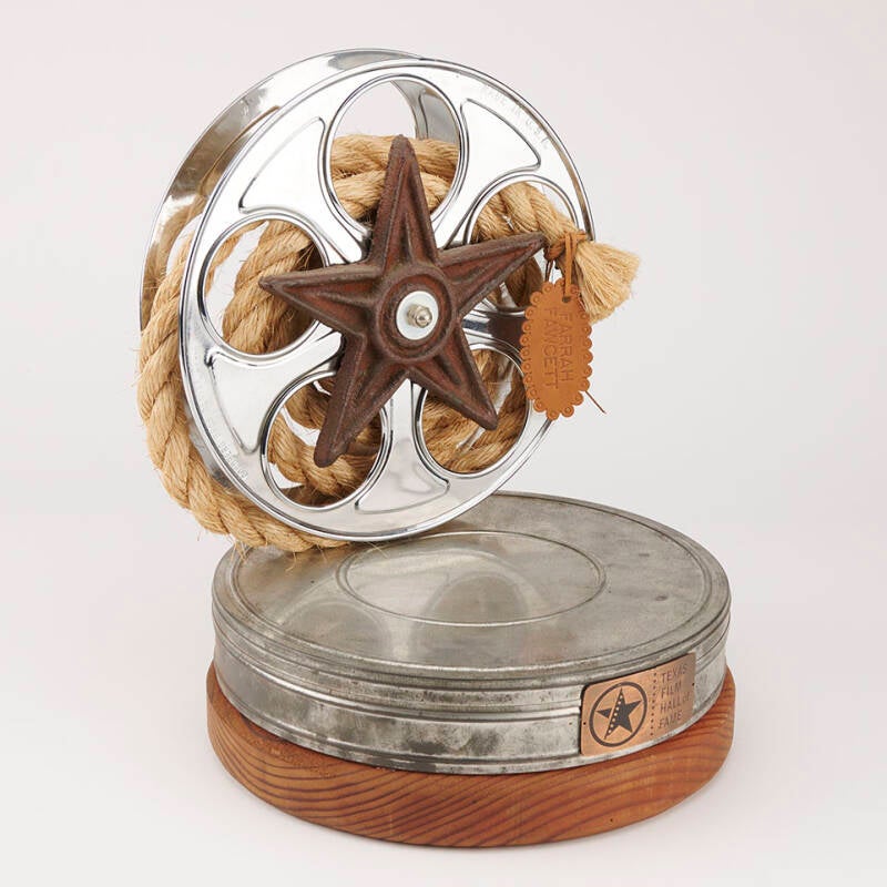 Texas Film Hall of Fame award presented to actress Farrah Fawcett in 2003