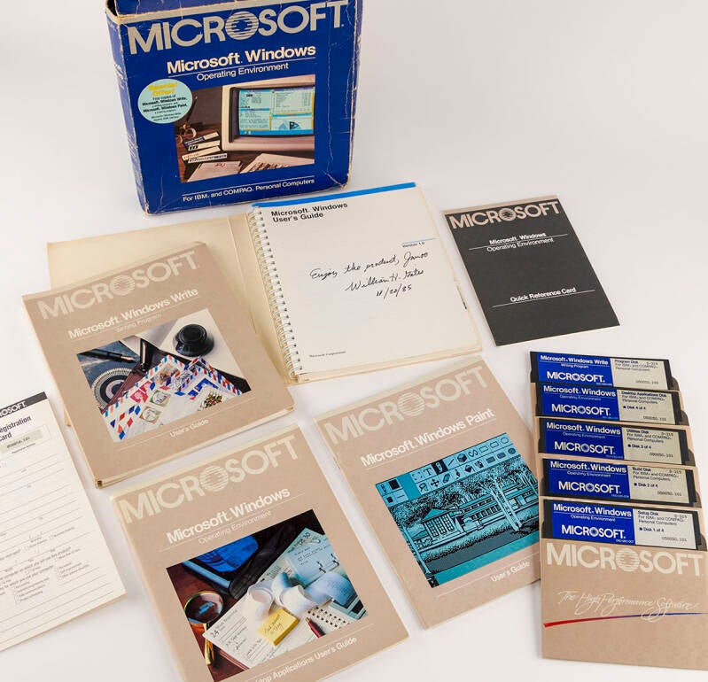 Bill Gates Signed ‘User’s Guide’ for Microsoft Windows 1.0 - Obtained at the 1985 COMDEX Convention