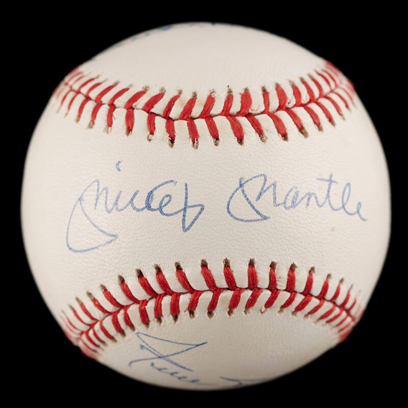 Mickey Mantle, Willie Mays, and Duke Snider Signed Baseball