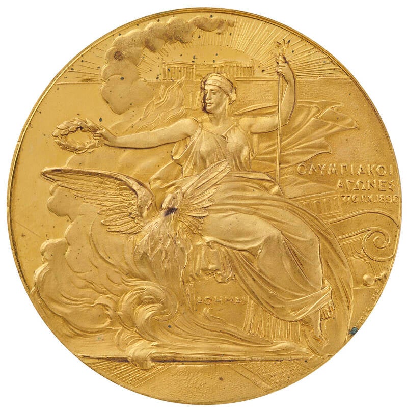 Participation medal issued for the Athens 1896 Olympics