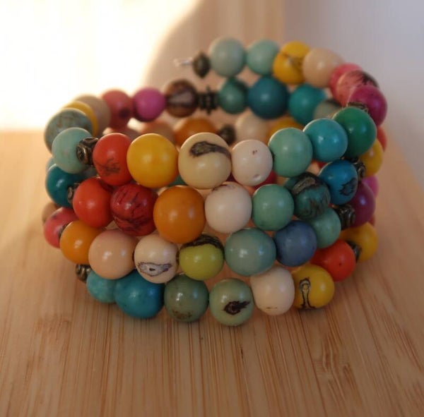 Bracelet multi rang multicolore