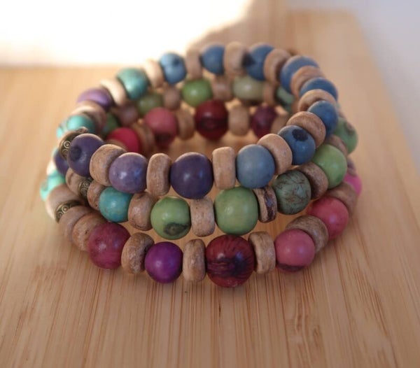 Bracelet multi rang multicolore