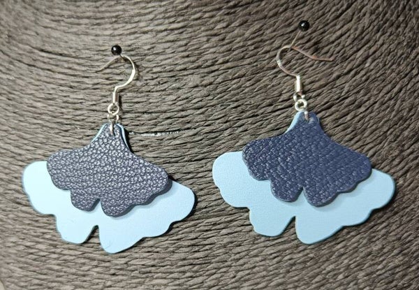 Boucles d'oreilles feuille de ginkgo