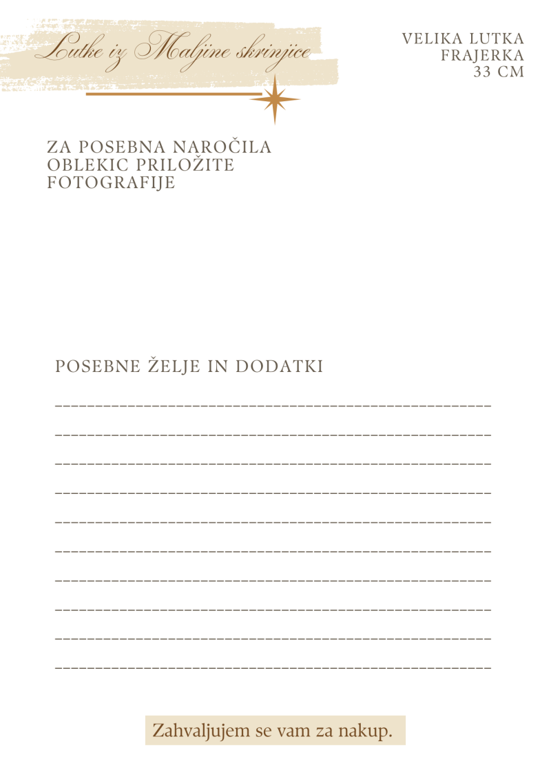 Obrazec za naročilo Lutke iz Maljine skrinjice 4
