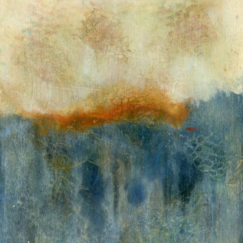 An abstract artwork suggesting a distant horizon