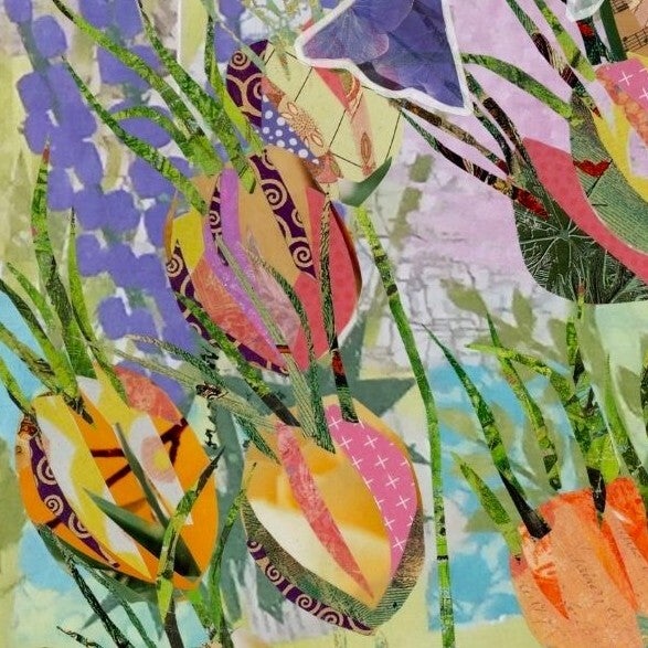 An artwork of passionflowers