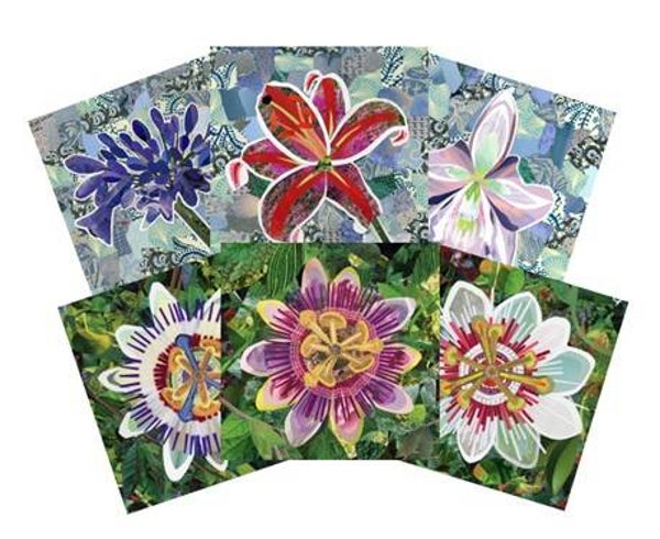 Floral Square Blank Greeting Cards