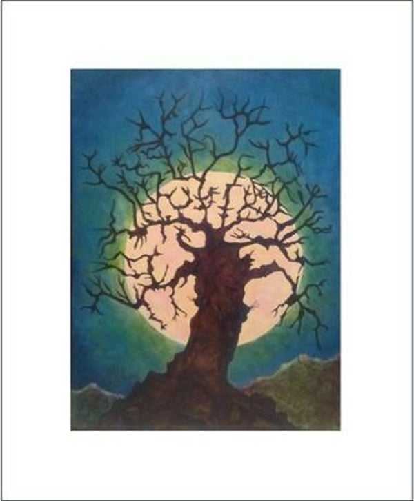 A Signed & Mounted Print of Full Moon