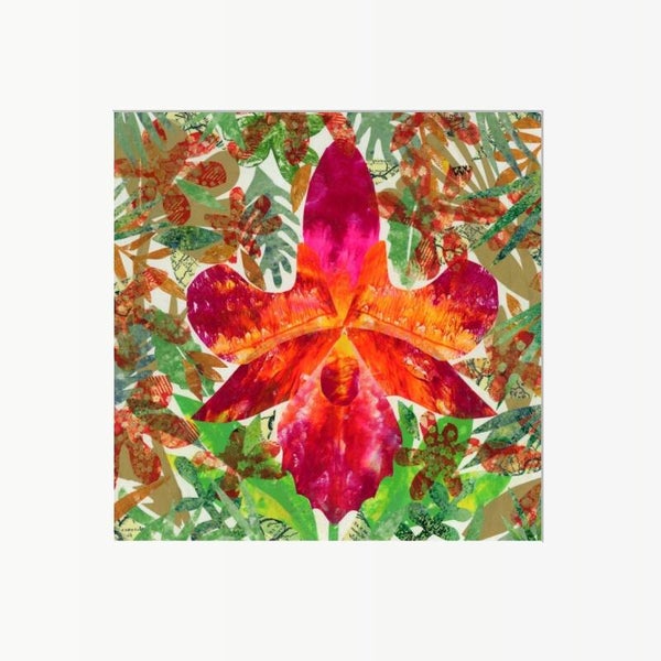 Mounted Greeting Card: Pink Orchid