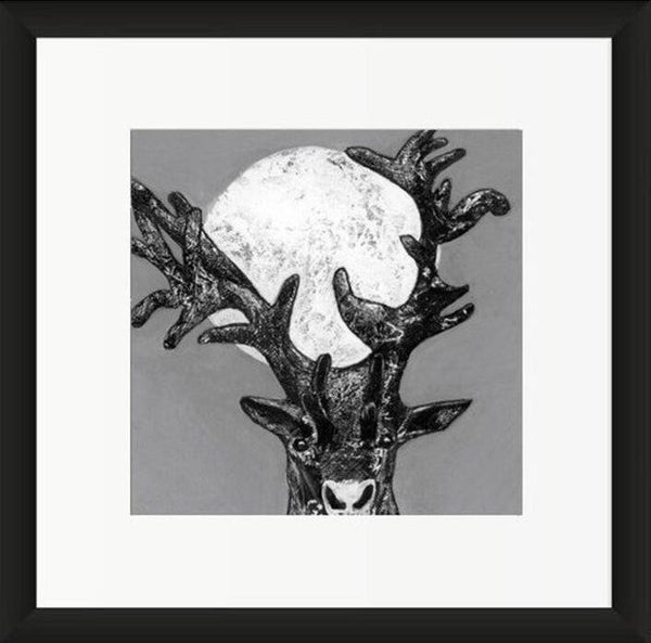 Stag at Full Moon
