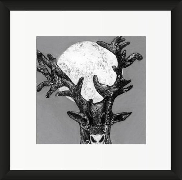 Stag at Full Moon
