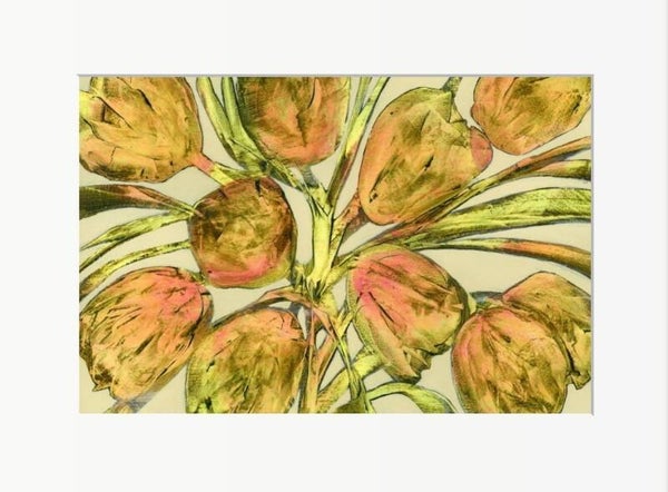 Mounted Greeting Card: Tantalising Tulips