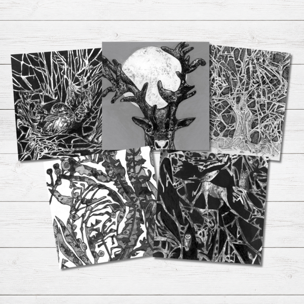 Wild Noir Greeting Cards