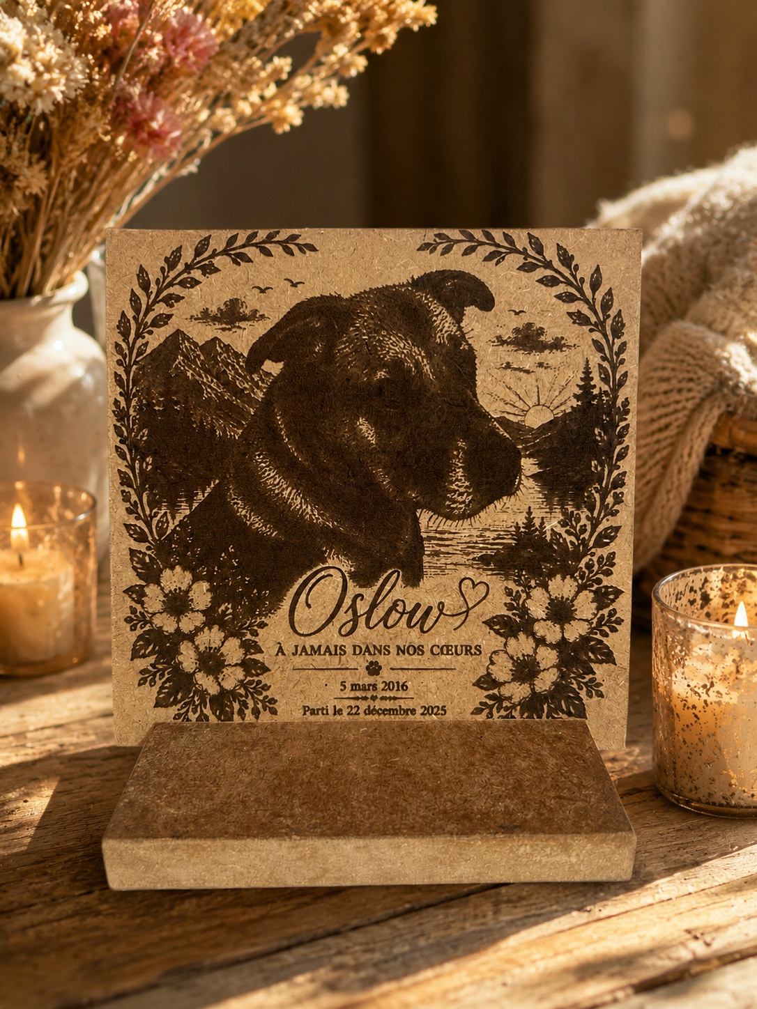 Cadre souvenir personnalisé pour animal de compagnie