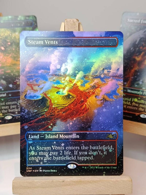 Steam Vents #534 [Borderless/Galaxy Foil]- Unfinity - Carte MTG Proxy HQ