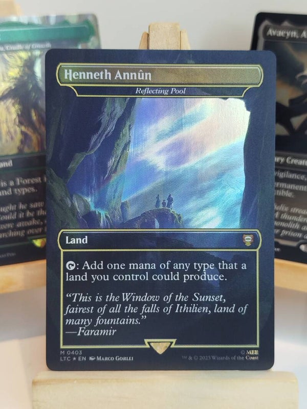 [F] Reflecting Pool (Henneth Annun) (Borderless) (Surge Foil) - The Lord of the Rings - Carte MTG Proxy HQ