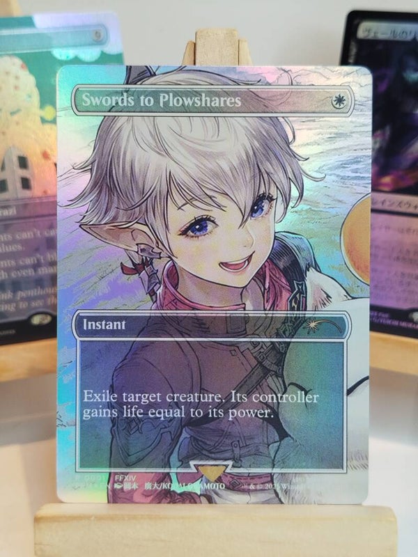 [F] Swords to Plowshares (FINAL FANTASY) (MagicCon - Borderless) Promo - Carte MTG Proxy HQ