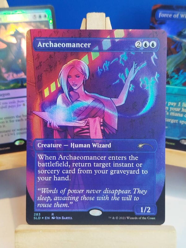 [F] Archaeomancer (Borderless) - Secret Lair - Carte MTG Proxy HQ