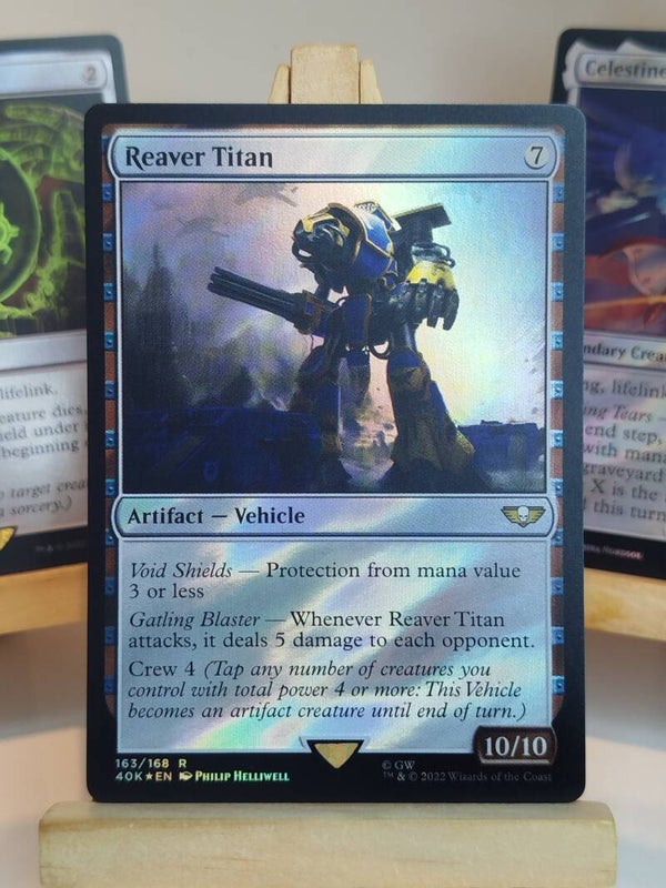 [F] Reaver Titan (Surge Foil) Warhammer 40,000 Commander - Carte MTG Proxy HQ