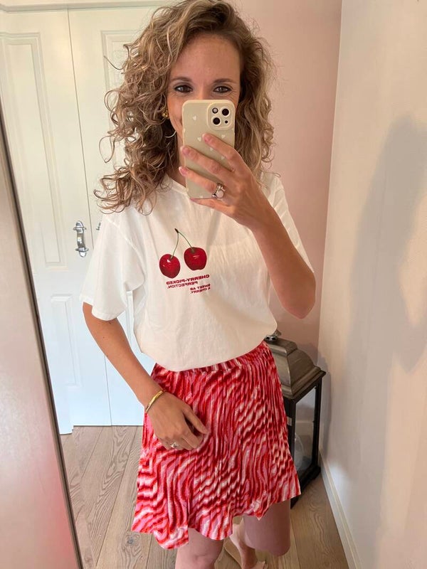 T-shirt wit Cherry