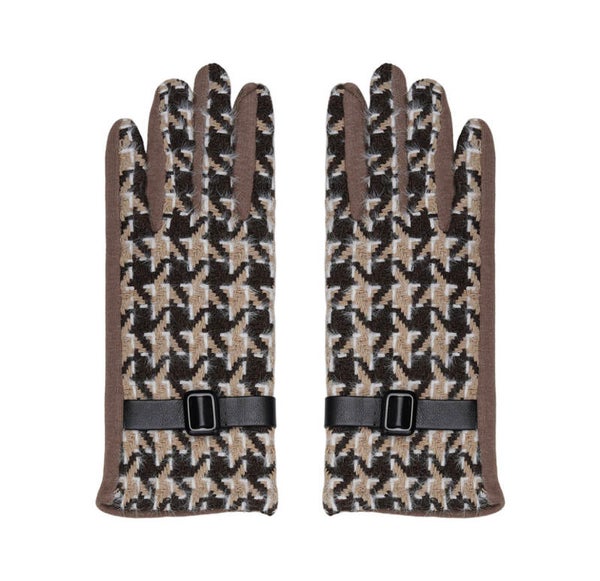 Handschoen beige/bruin