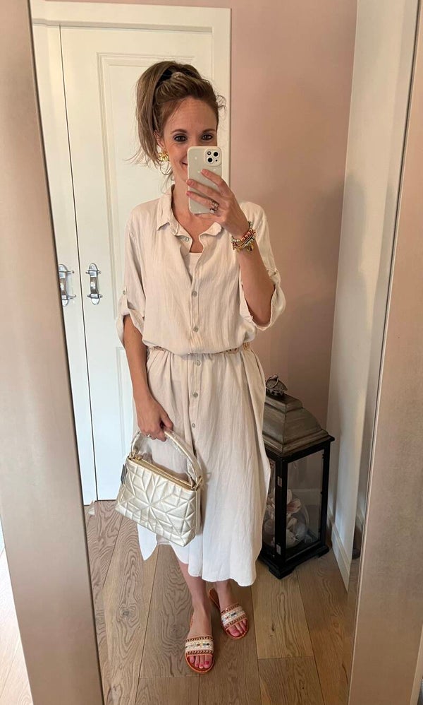 Linnen jurk lang Nora