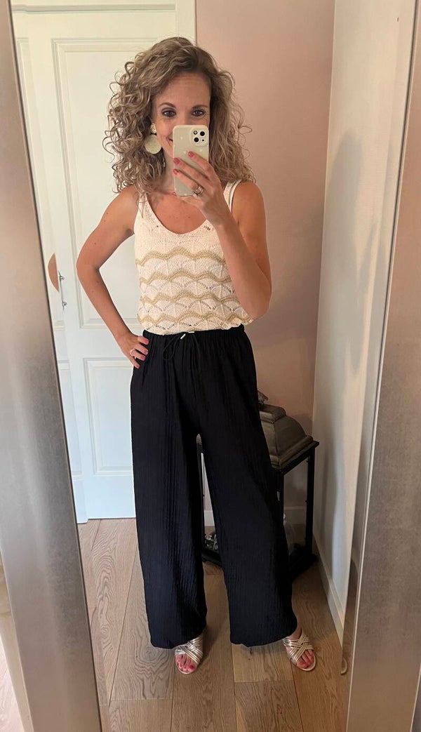 Zwarte broek met koord 920