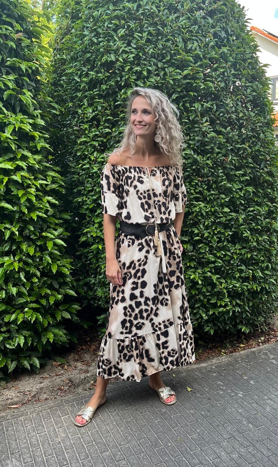 Jurk panter maxi Iz Naiz