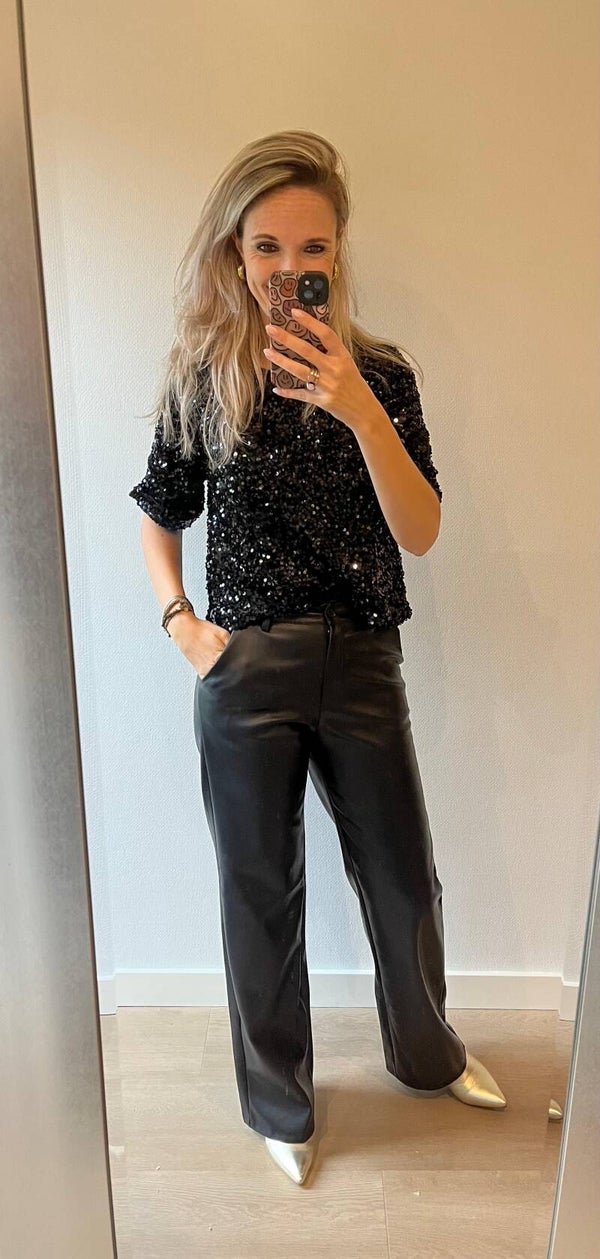 Top N6107 paillette zwart
