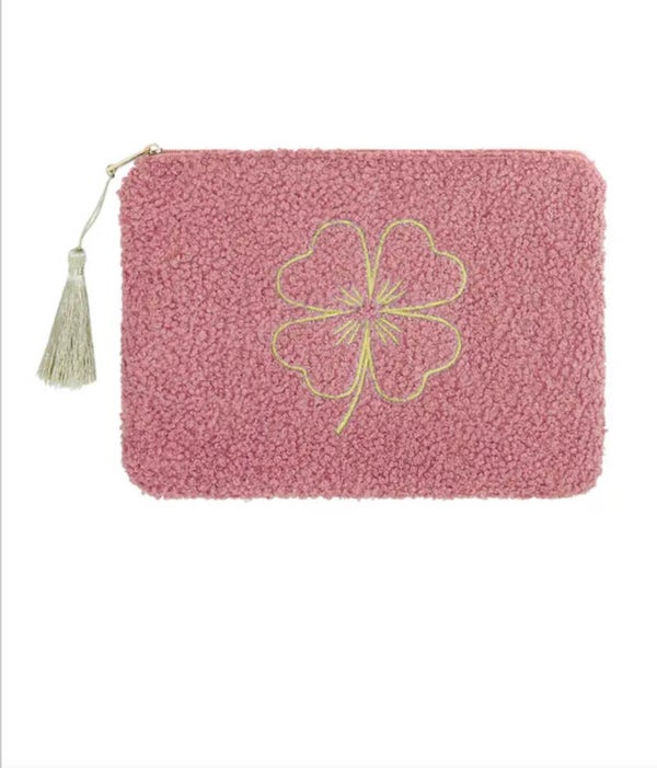 Make-up tas teddy klaver roze