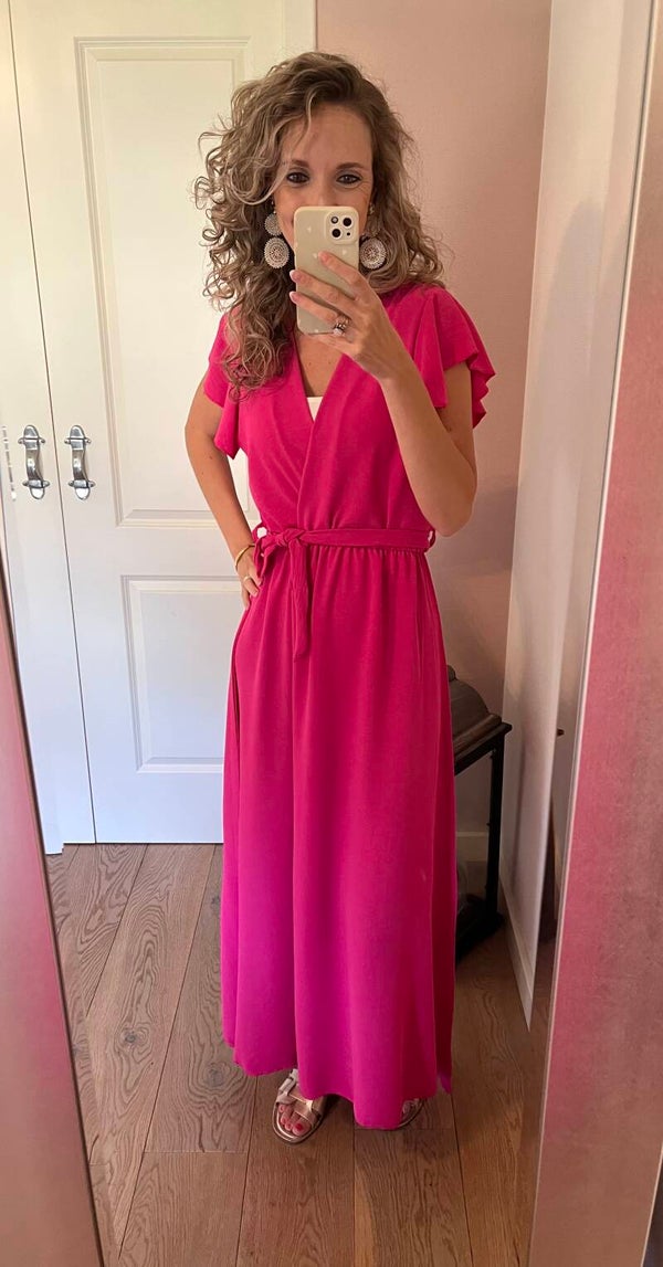 Lange jurk roze