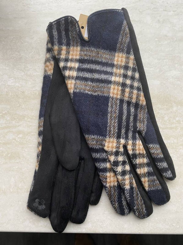 Handschoenen ruit blauw